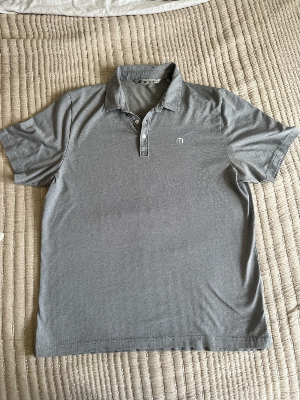 Travis Mathew Men's Gray Polo